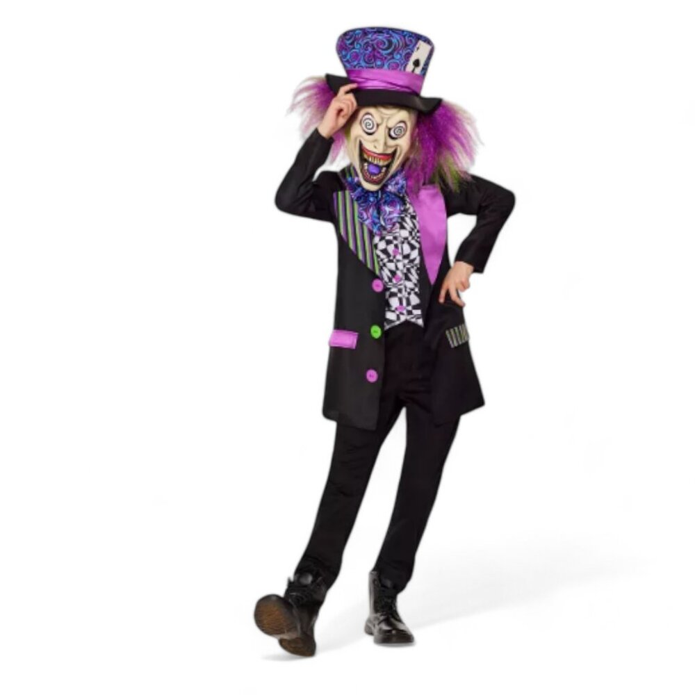 Spirit DARK MAD HATTER Halloween costume CHILD Medium 8-10 Cosplay